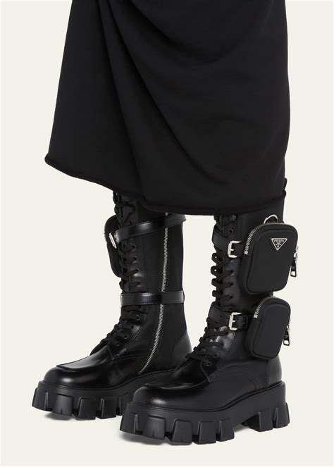 combat boot prada|prada combat boots with pouches.